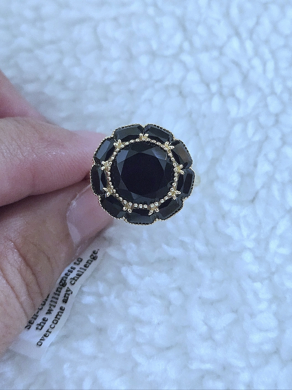 Shivam Black🖤 Onyx Flower🏵 Ring💍 - Picture 2 of 16